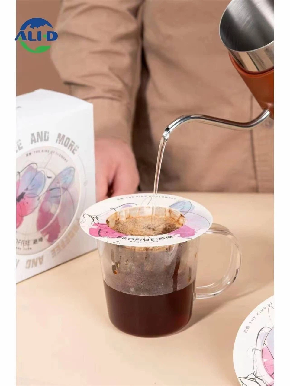 Disc-shaped Hanging Ear Drip Coffee Pouch